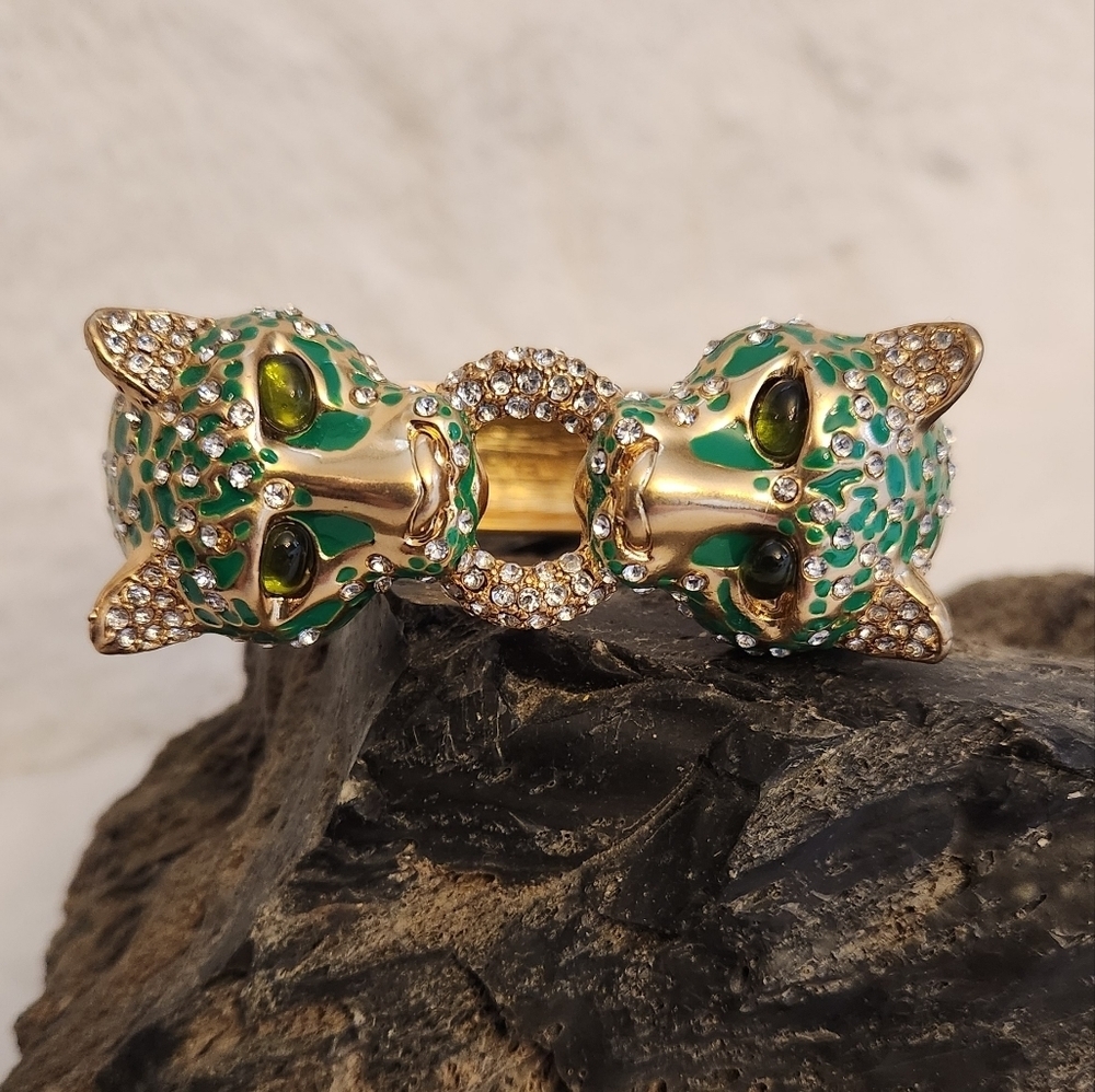 NWOT J Crew Green Leopard Bracelet